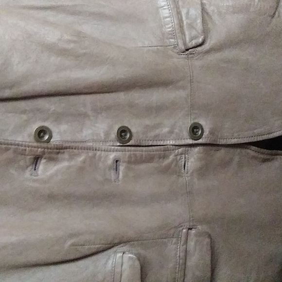 Women's Weathered Taupe Leather Driving Jacket Sz:M - Picture 6 of 14